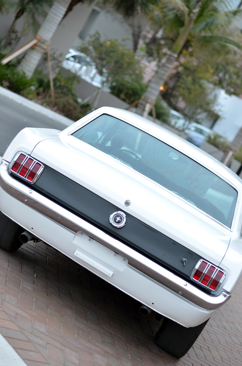 A 60s Mustang was part of the decor at Florida Studio Theatre.