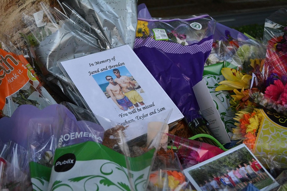 Since the Oct. 10 accident, friends and family have placed flowers and photos in memorial.
