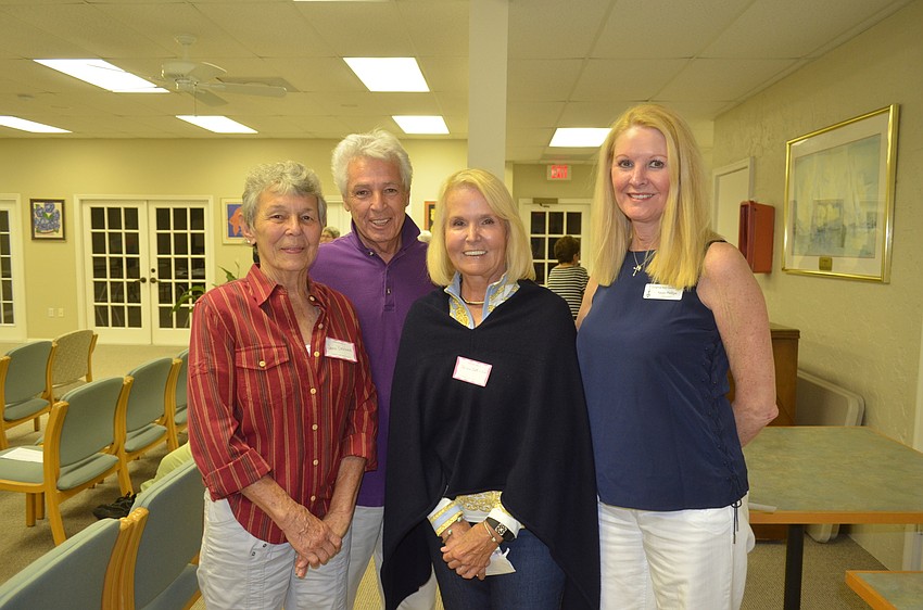 Jane Boehme, Tom Vitro, Marlene McBrier-Robb and Garden Club President Susan Phillips