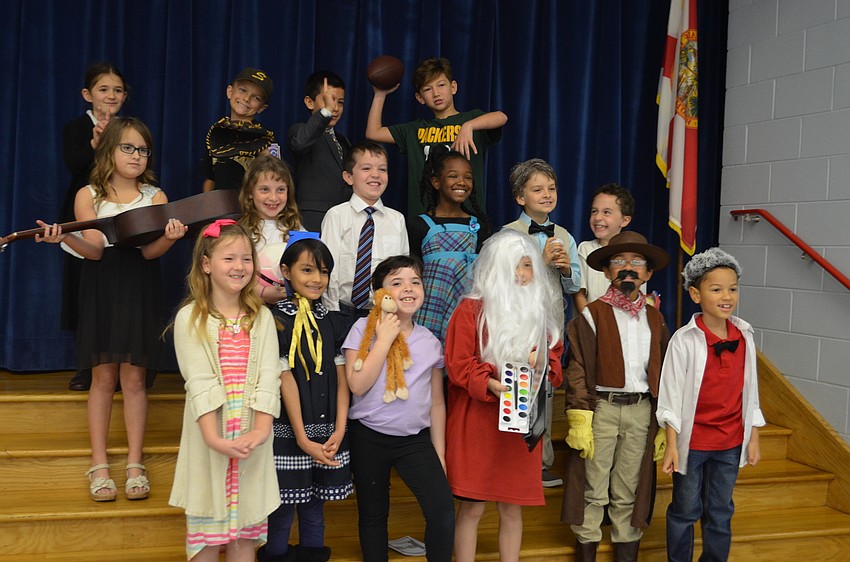 Denise Isaacson's second grade class had a Buffalo Bill Cody, John F. Kennedy and Taylor Swift.