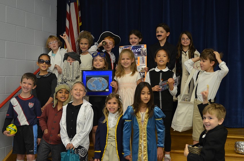 Whitney Tucker's first grade class included characters like Johnny Appleseed and. Audrey Hepburn and Leonardo da Vinci.