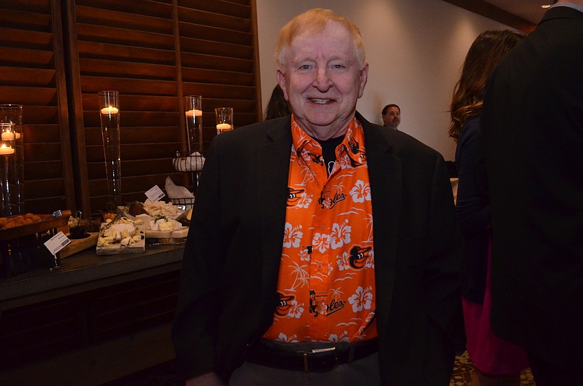 Dick Passwater couldn't think of a better occasion to wear his Baltimore Orioles print shirt.