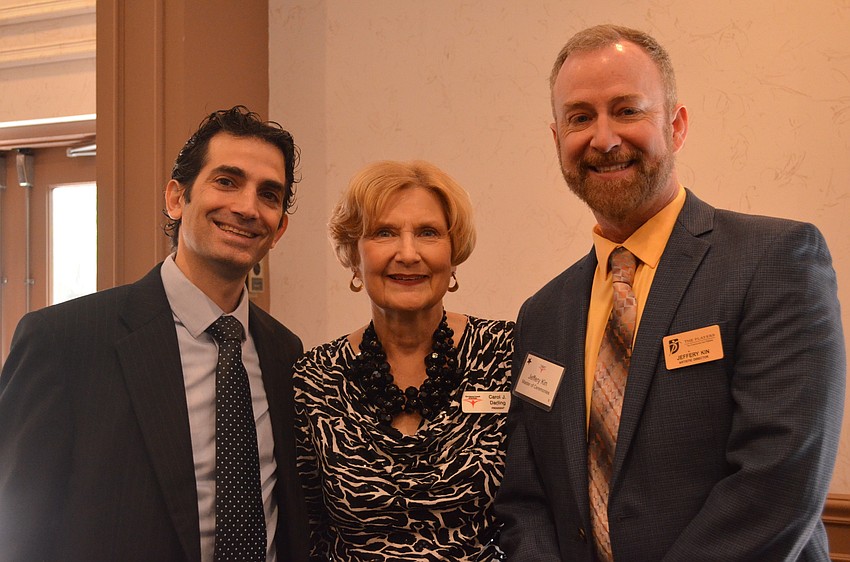 Shlomey Kattan, Literacy Council of Sarasota Board President Carol Darling and Master of Ceremonies
