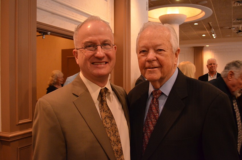Literacy Council of Sarasota Executive Director Tom Melville with Bob Parkinson