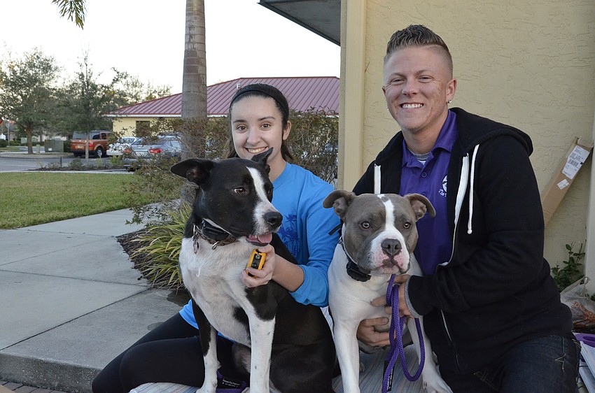 Sierra Boudreaux and Ellie and Mason Fitzpatrick and Cali of Sarasota Dog Wizard