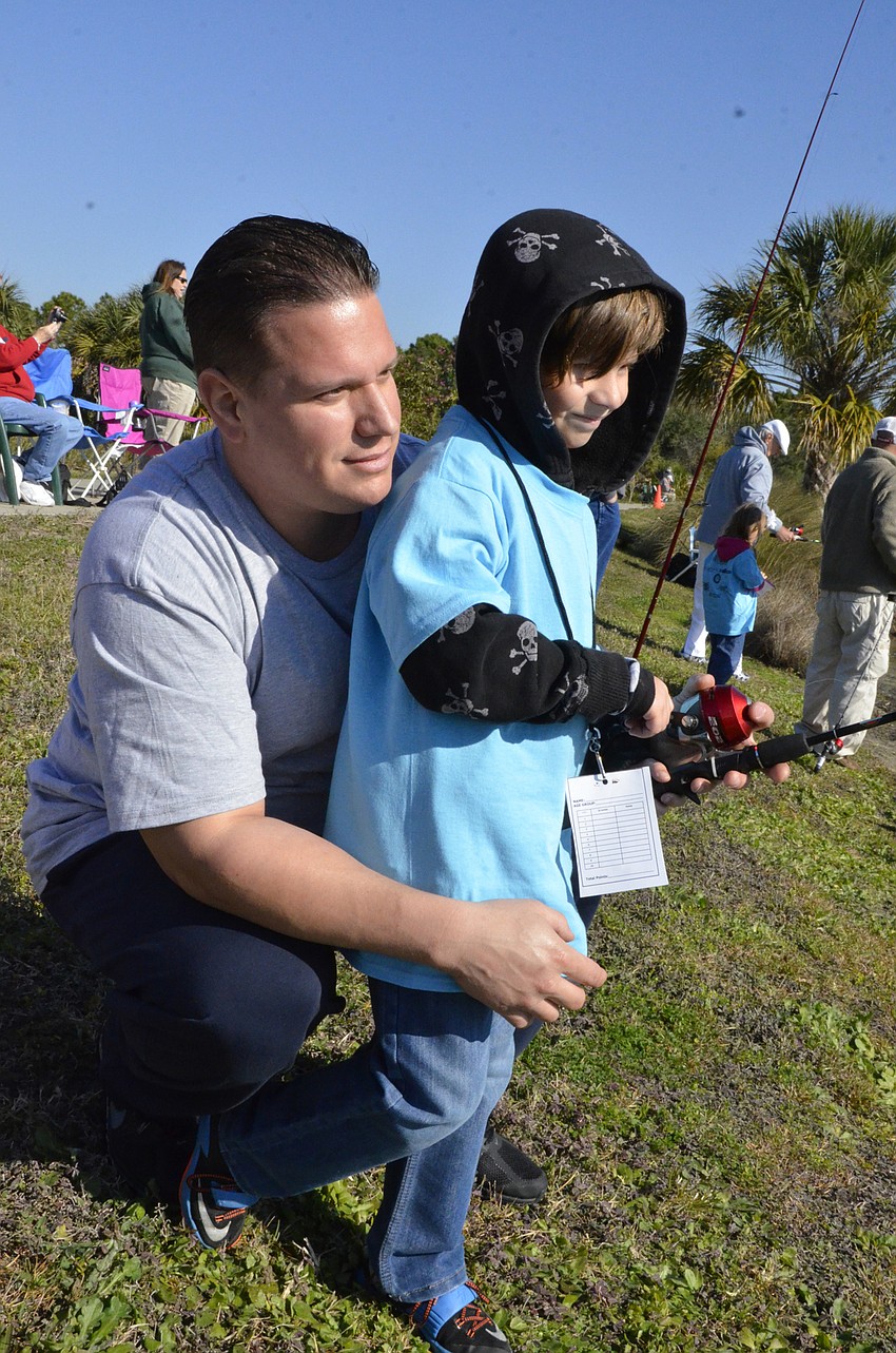 Alex and JJ Lopez of Lakewood Ranch hope for a bite.