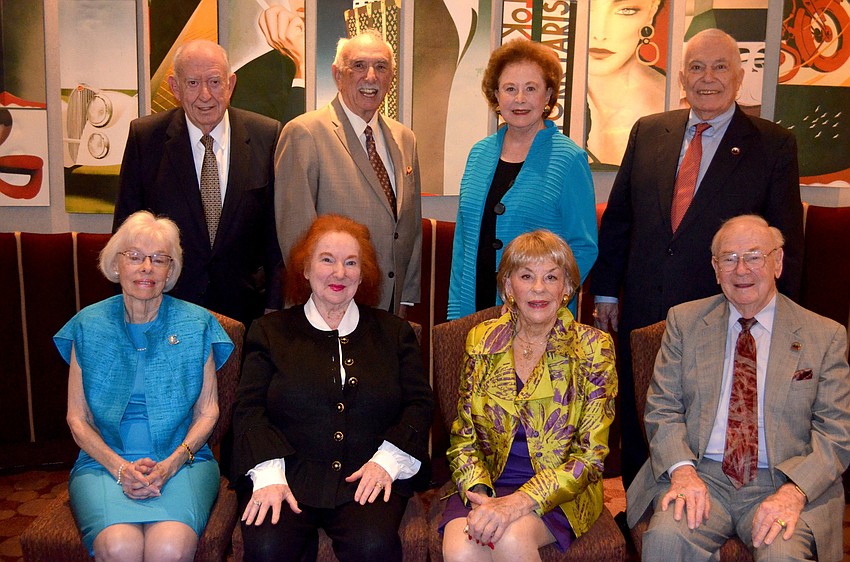 From back left: Murray Bring, Donald Malawsky, Joan Wood, Maurice Richards, Jack Kesler, Gloria Moss, Edie Winston and Beverly Koski are the Eight Over 80 honorees.