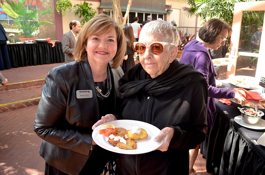 Morgan Gerhart brings her mother, Marilyn, as her date to the event.