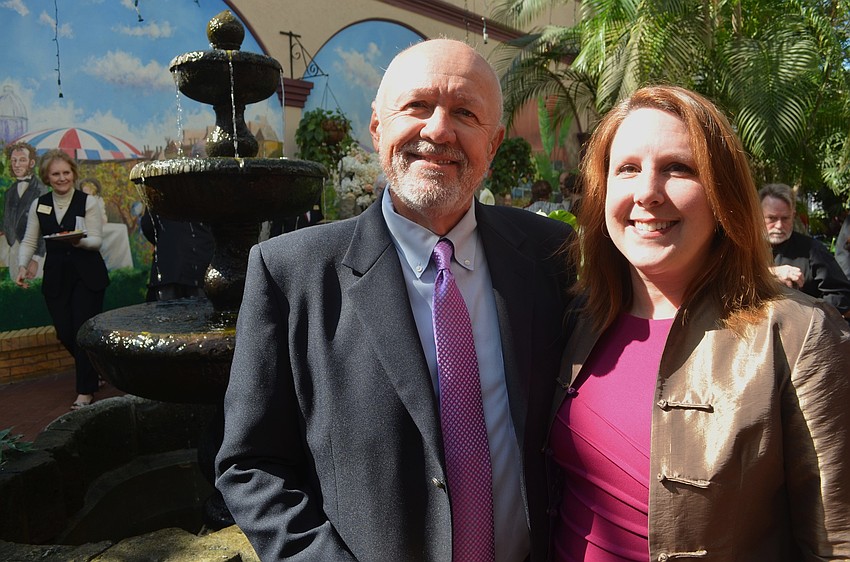 Zoltan Karpathy and Amy Covert spend time outside on a breezy morning.