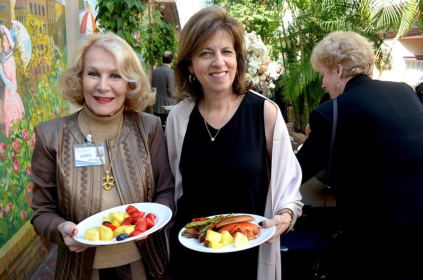Lois Levine and Judith Yaeger pose for a photo opportunity.