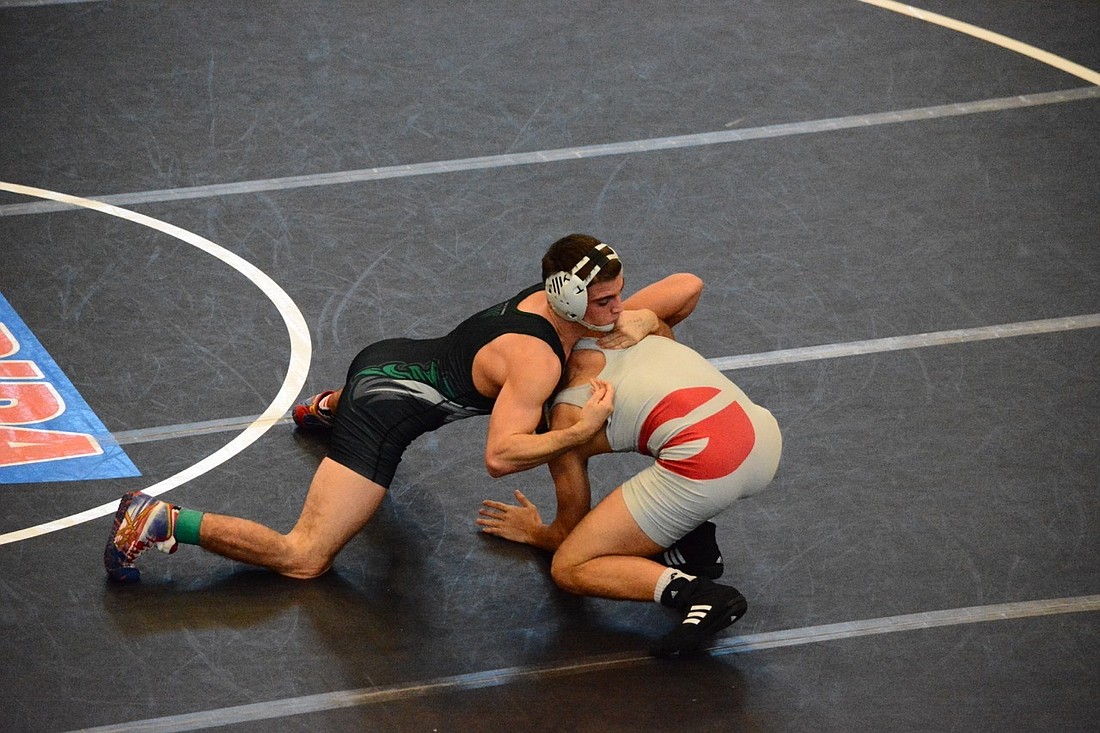 Lakewood Ranch senior Dylan Cameron finished third in the 132-pound weight class at the Class 3A-Region 2 tournament Feb. 26 and Feb. 27. (courtesy photo)