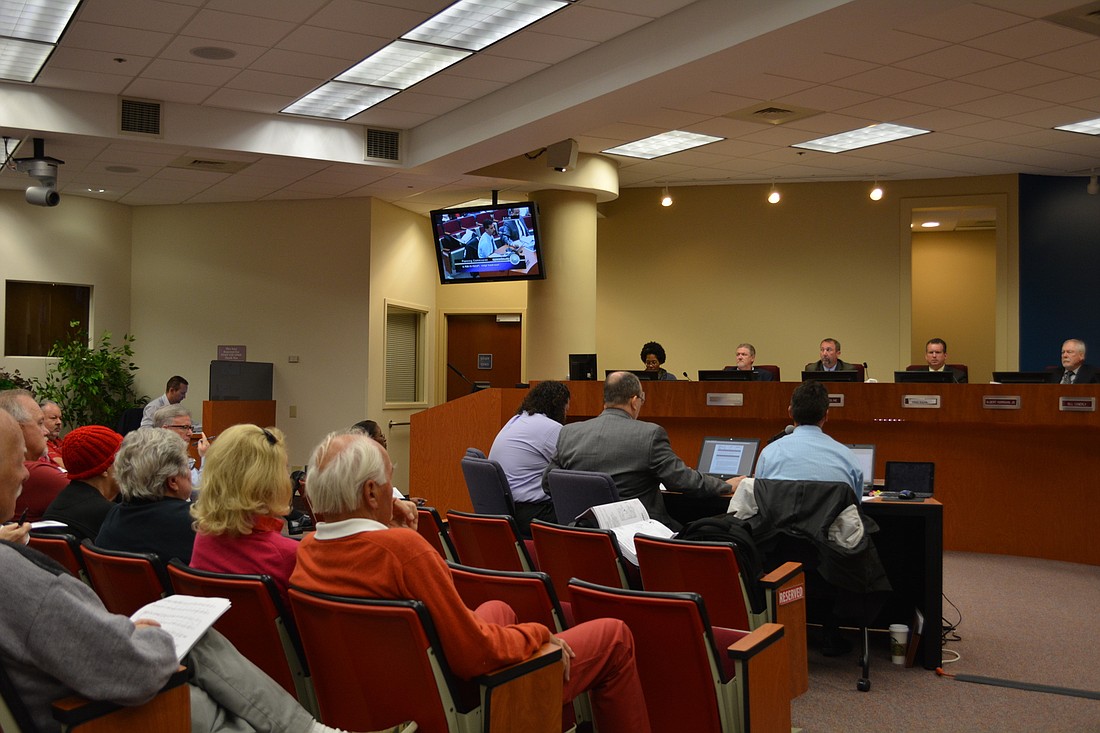 Members of the public attend a Manatee County Planning Commission meeting. File photo.