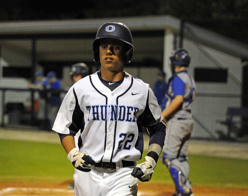 ODA junior Cameron Smalley drove in a run in the bottom of the first inning.