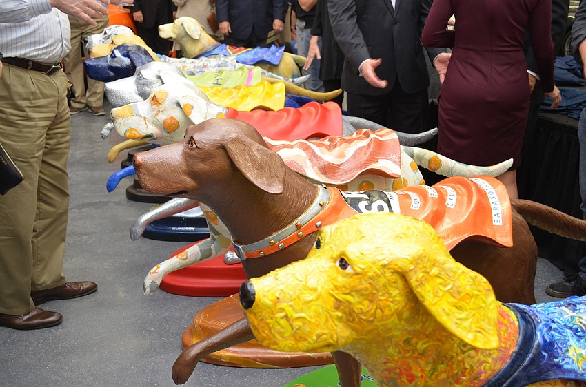 Nine hand-painted statues were unveiled for the Southeastern Guide Dogs Superheroes on Parade campaign.