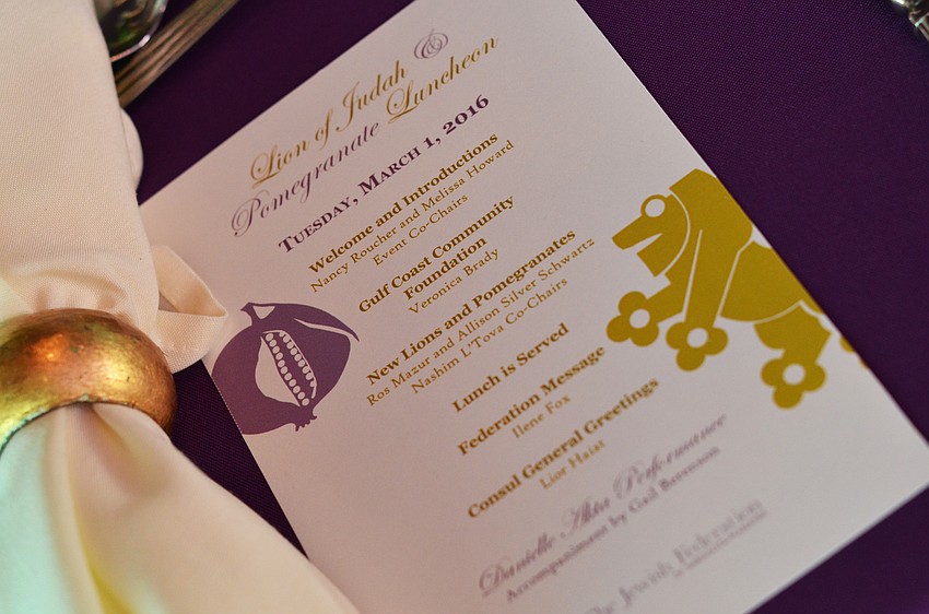 The Jewish Federation of Sarasota-Manatee hosted Lion of Judah and Pomegranate Luncheon on Tuesday, March 1, at Van Wezel Performing Arts Hall.