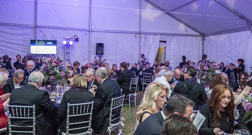 A packed tent of generous patrons for the 15th Annual Van Wezel Foundation Gala