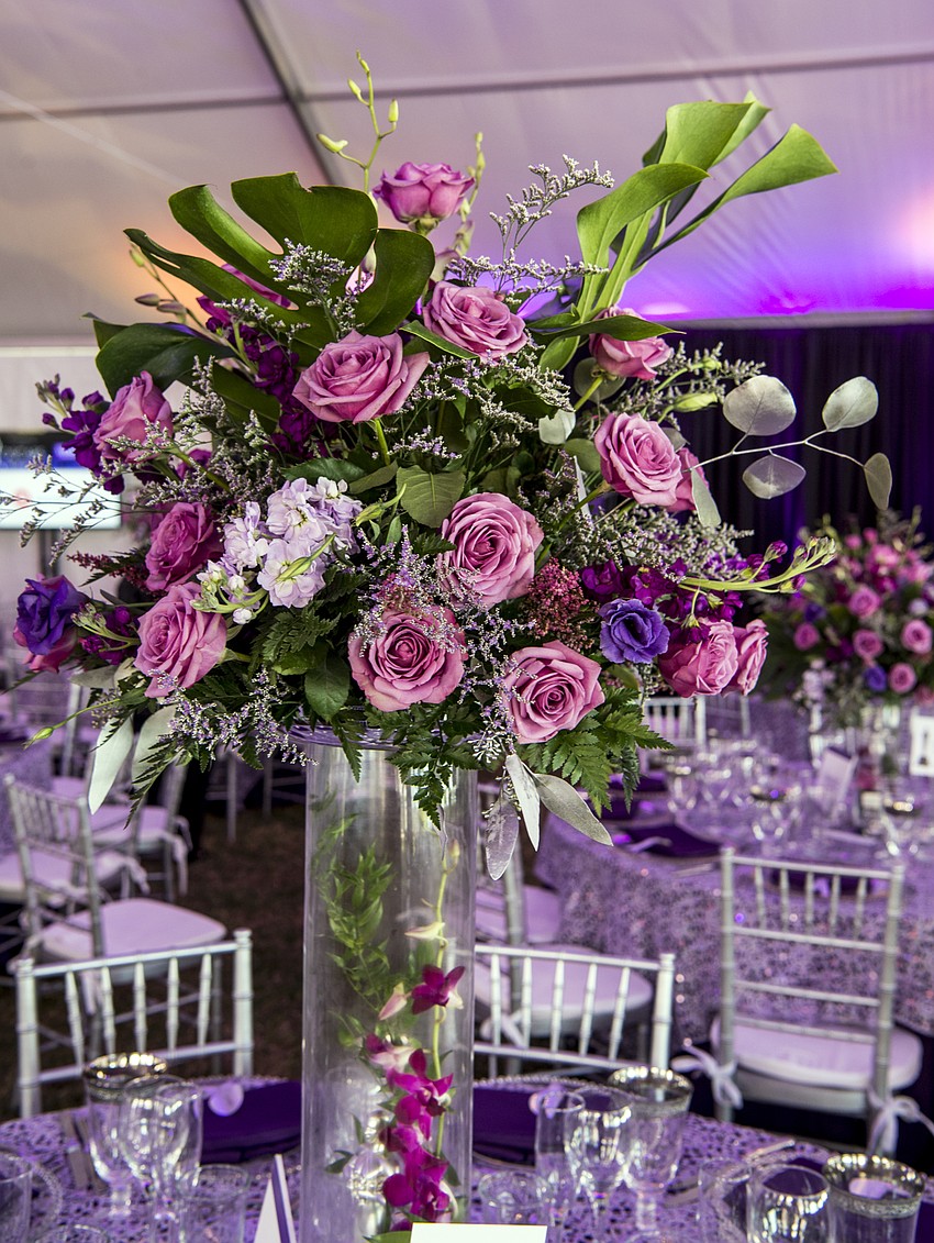 Beautiful tent and table decor with catering by Michael's On East