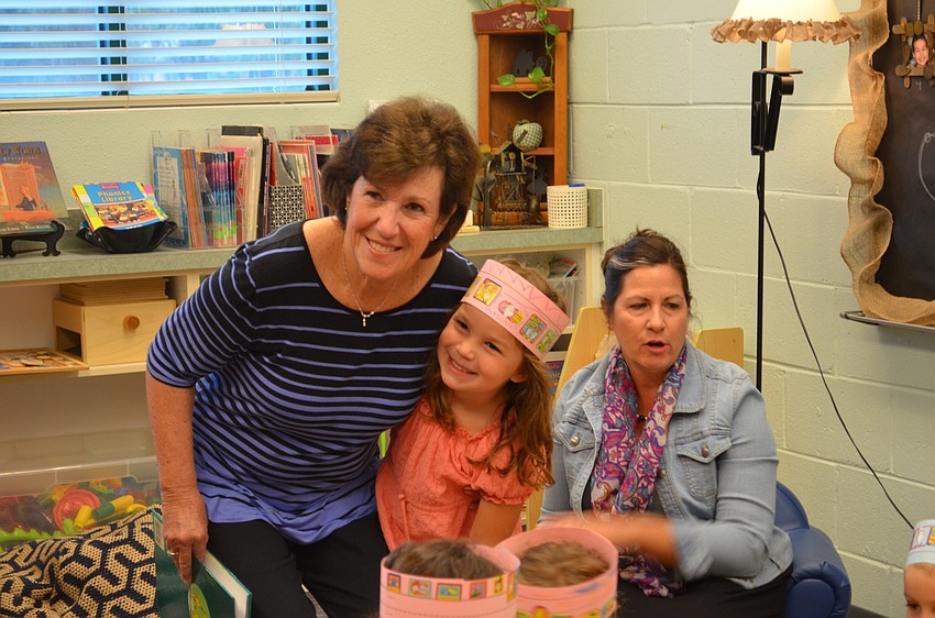 Barbara Haber spent the morning reading to her granddaughter Jillian Haber's class.