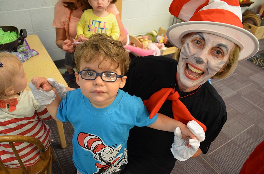 Bryce Rosin with his grandmother turned Cat in the Hat Sue Rosin.