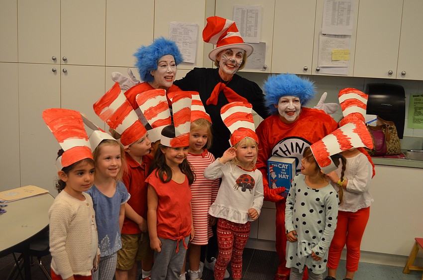 Students in Claudia Pertosoff and Teresa Mitchell's class made matching hats.