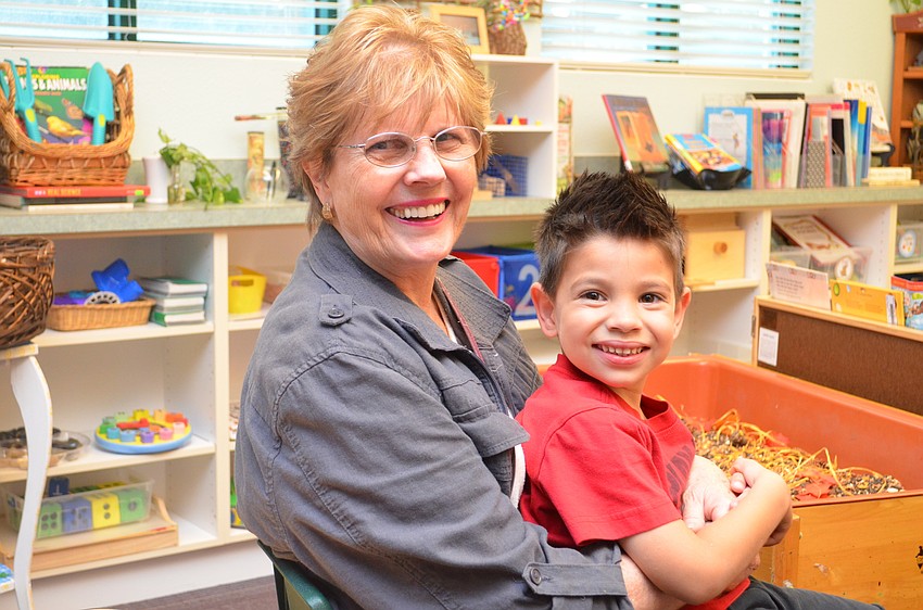 Judy Keene visits with her grandson Izac Bermudez.