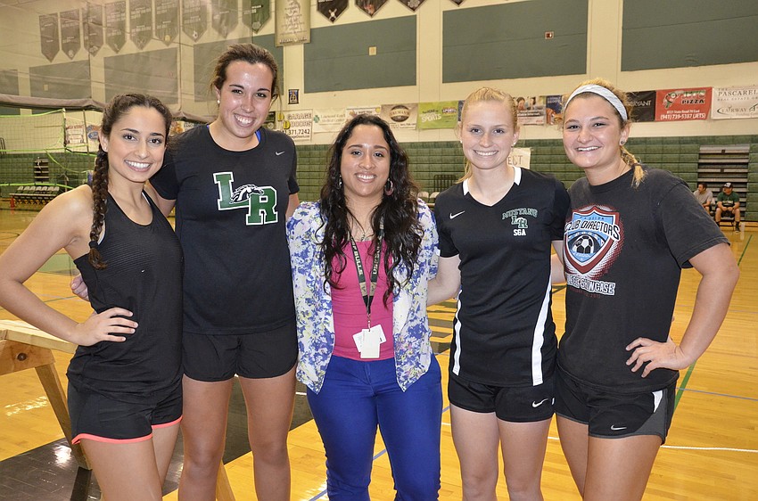Renee Farah, Julia Ortiz, Lissette Fernandez, Project Heart coordinator, Danielle Wilson and Carly Wagner