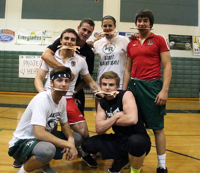 The Goons and Grads team was the reigning champion of the tournament. Back row: Zach Ben-Ghuzzi, Justin Curtis, Kyra Klarkowski and Noah Ben- Ghuzzi. Front row: Trevor Losada and Cody Hendrickson. Courtesy photo.
