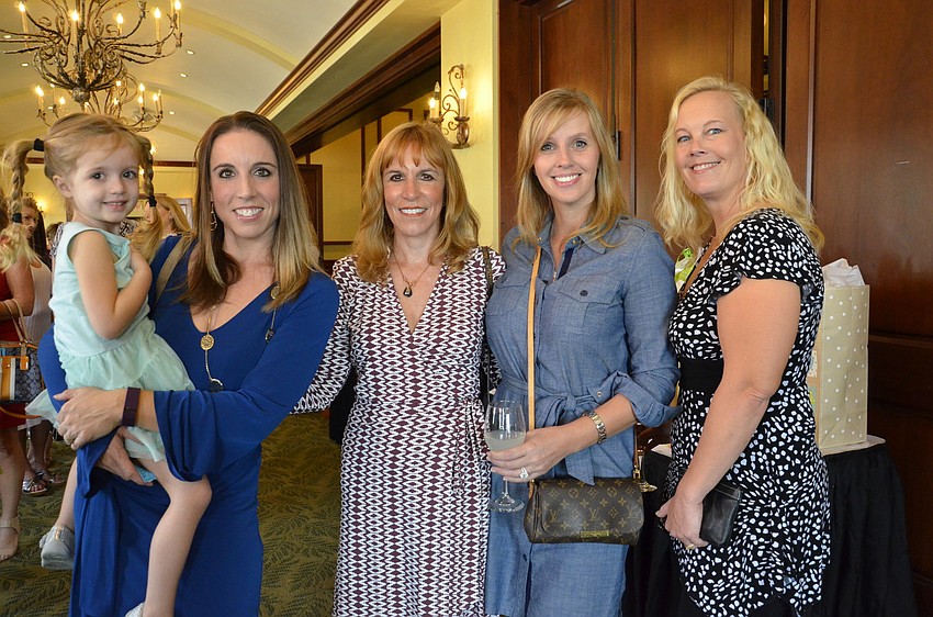 Allison and Melissa Broderick of Lakewood Ranch and Mariln Buzzard, Christine Thomas and Monica Wijas of Lake Club