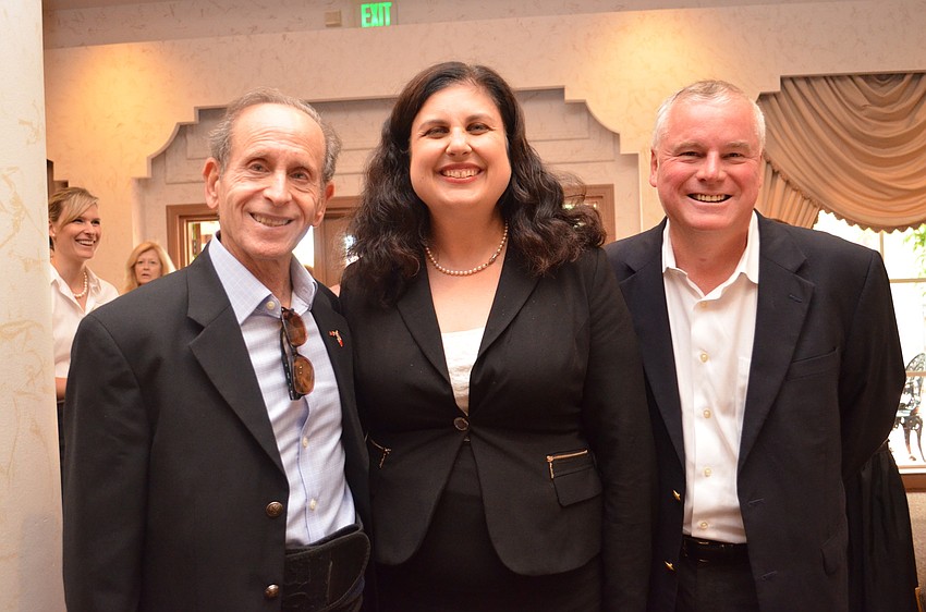 Sarasota-Manatee Airport Authority Dr. Peter A. Wish, Sarasota County Commissioner Christine Robinson and Jack Brill.