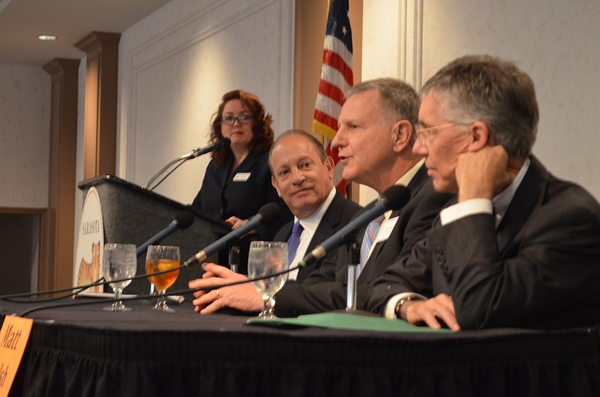 Panelists included Economic Development Corporation of Sarasota County President Mark Huey, USF economics professor Phillip Porter and Observer Media Group Editor and CEO Matt Walsh.