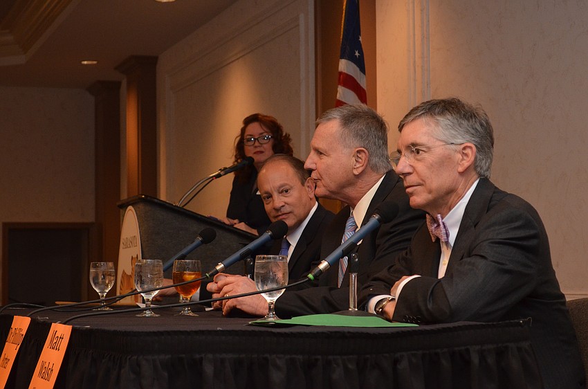 Panelists included Economic Development Corporation of Sarasota County President Mark Huey, USF economics professor Phillip Porter and Observer Media Group Editor and CEO Matt Walsh.
