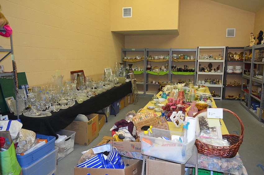 A separate room at the Rummage Sale held collectibles.