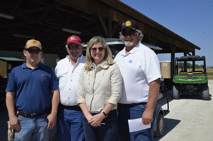 LWRBA Executive Director Heather Kasten with Scott Almond and Gene Henshaw of Schroeder-Manatee Ranch and John Barnott of Manatee County