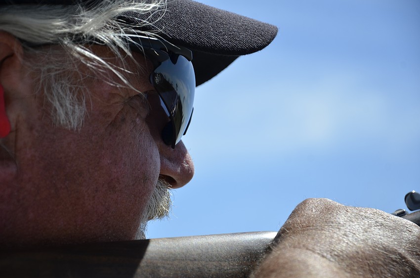 John Barnott hones in on his target.