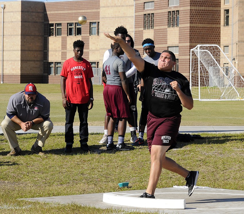 Riverview's Noel Rodriguez finished second in the shot put.