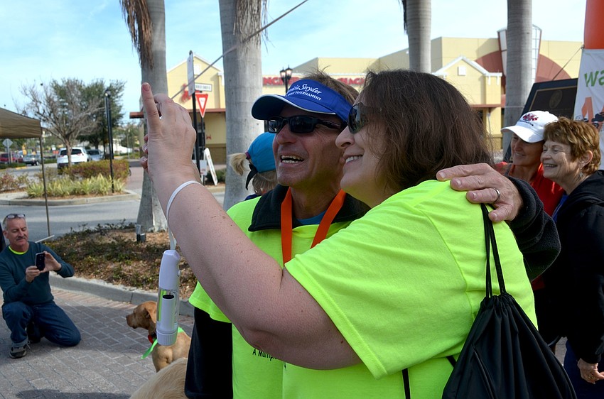 Time for a selfie! Phil Sypula and Chris Riceman pose for a post-race photo.