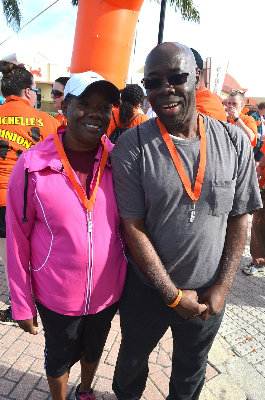 Iris and Barrington Wint, of Bradenton, enjoy a breezy morning outside.