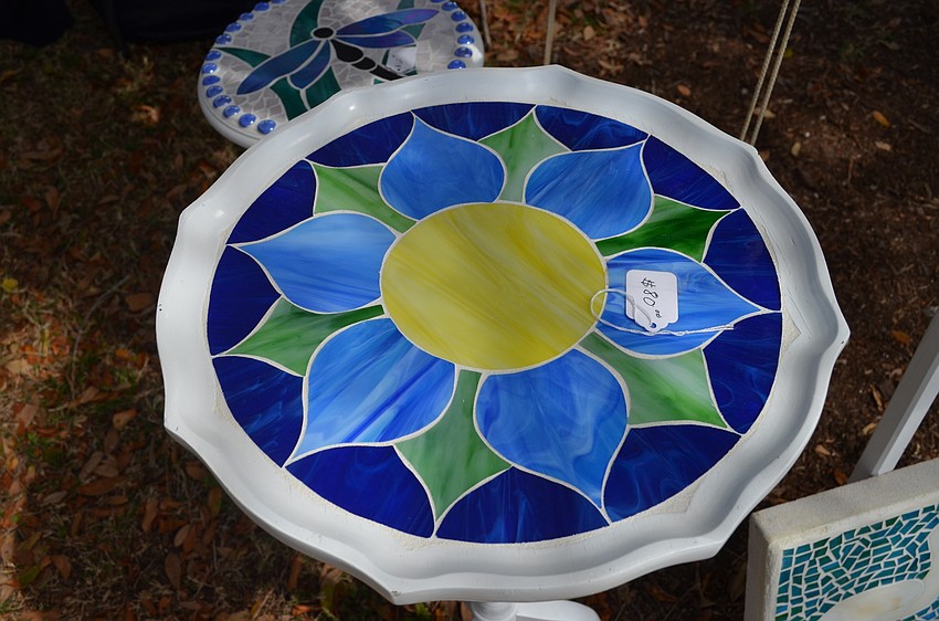 This table is one of the creations from Savor the Day Art by Linda Welch.