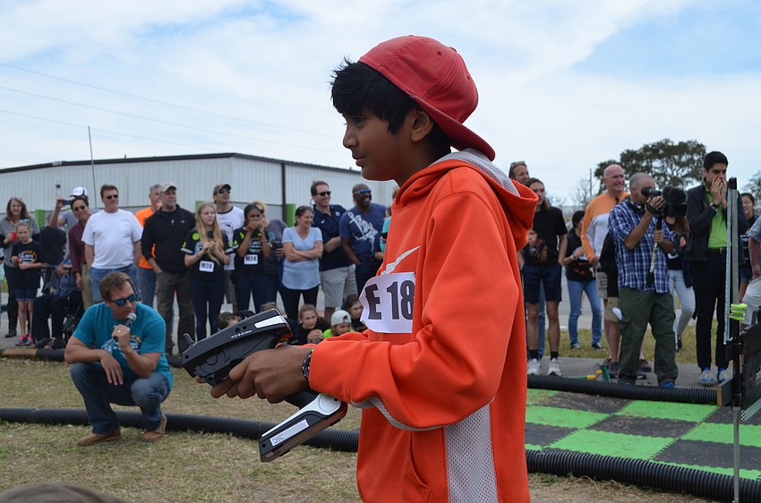 Veesh Govind steers for team Knight Riders Nemesis.