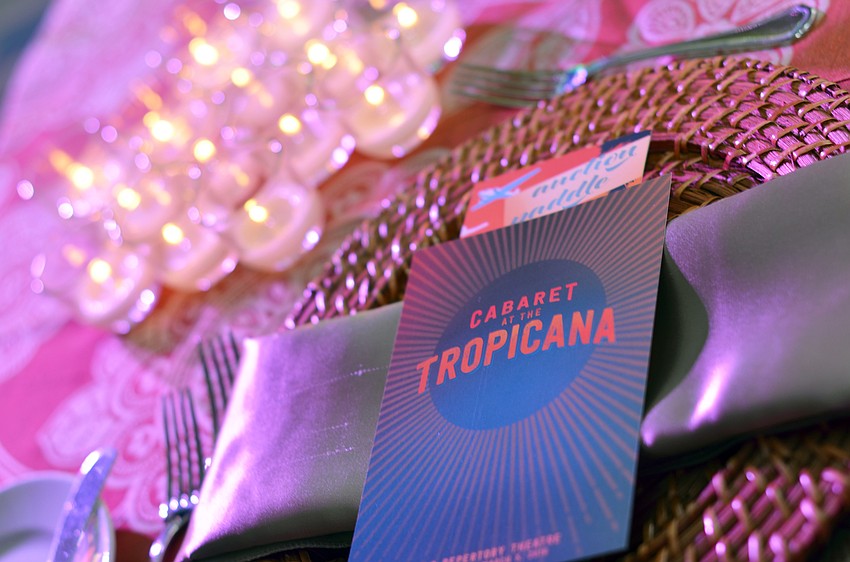 The decor for Asolo Rep's 2016 Gala was themed Cabaret at the Tropicana.