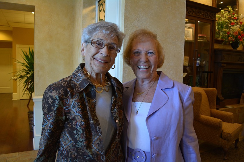 Marilyn Rheingold and Judy Harris are all smiles.