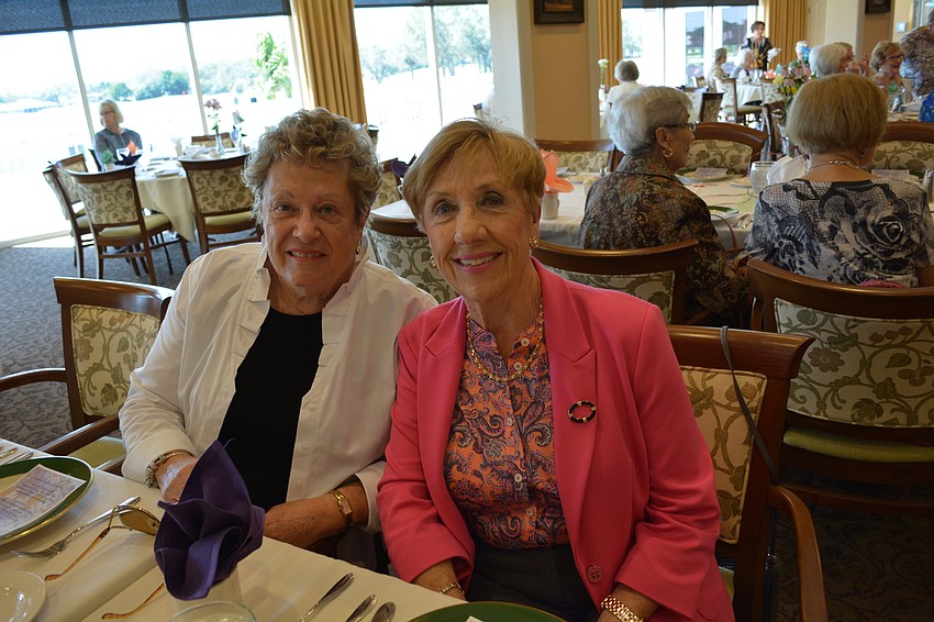 Elaine Drewniak and Marie Ondos are eager for the show to start.