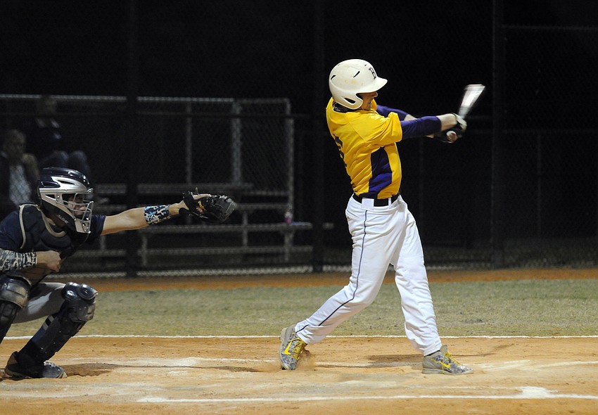 Booker senior Micah Davis drew a walk in his first at bat.