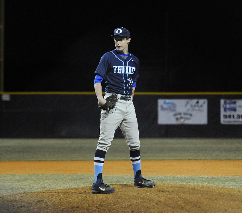 Sophomore Nicholas Saranczak started the game on the mound for ODA.