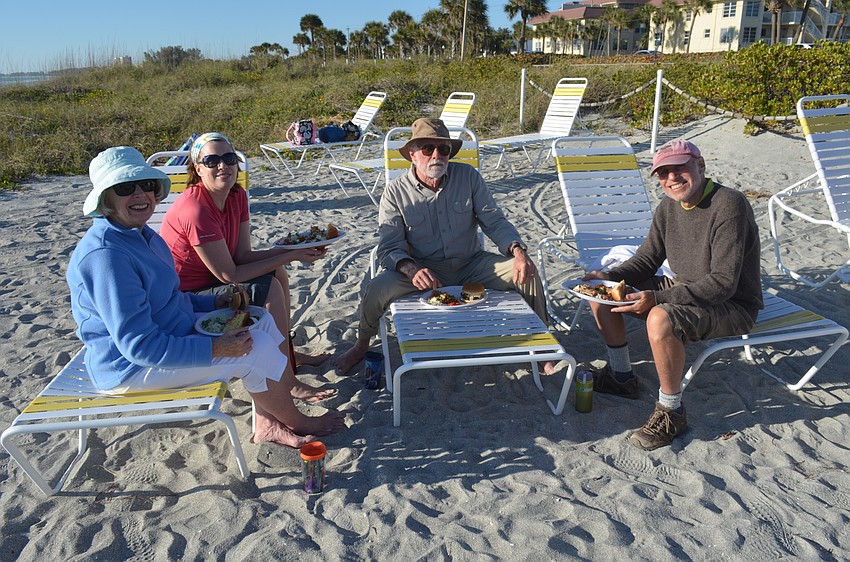 Mary, Celia and Tom Smith with Stephen Richer