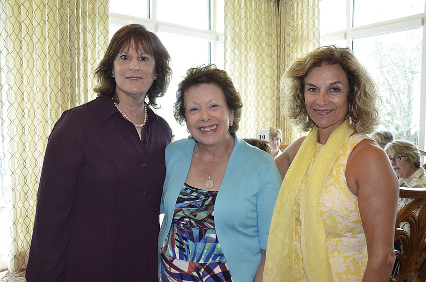 Allison Schillinger of Lakewood Ranch, Patty Matthews of Palm Aire and Louise Dickinson of University Park