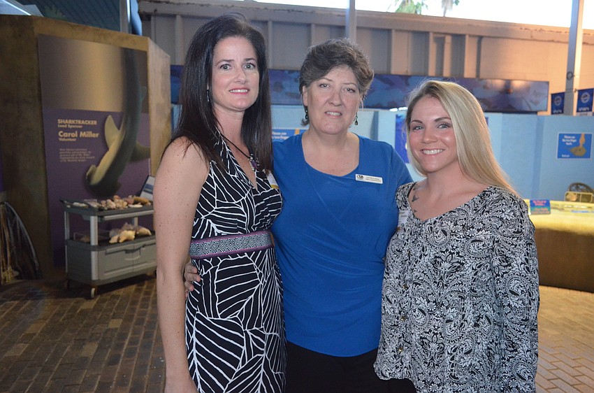 Save Our Seabirds rehabber Cindi Soderholm, Office Administrator Lynn Lotsey and Avian Hospital Administrator Dana Harenda