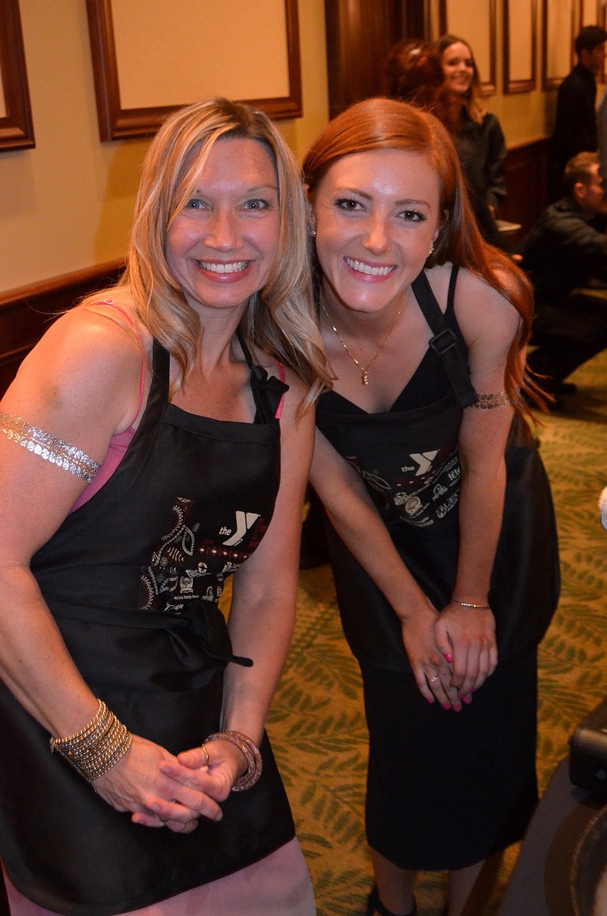 Gal pals Carrie Wicks and Julia Goldman were the cooks for their table.