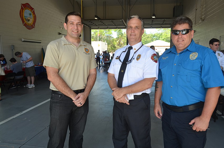 Longboat Key Director of IT Jason Keen, Fire Chief Paul Dezzi and Deputy Chief of Police Frank Rubino