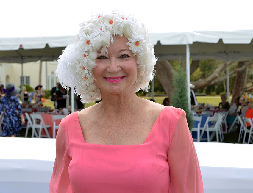 Deborah Blue in a custom made hat